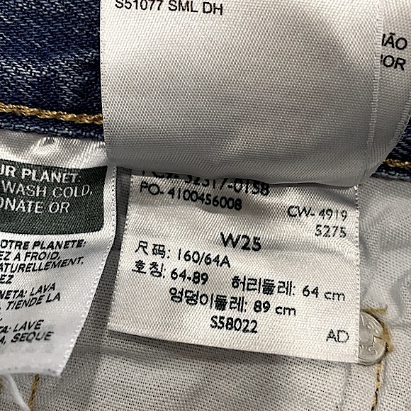 Levi's Premium Denim Jean Shorts Womens Size 25 Button Fly Distressed Frayed Hem - Picture 3 of 15